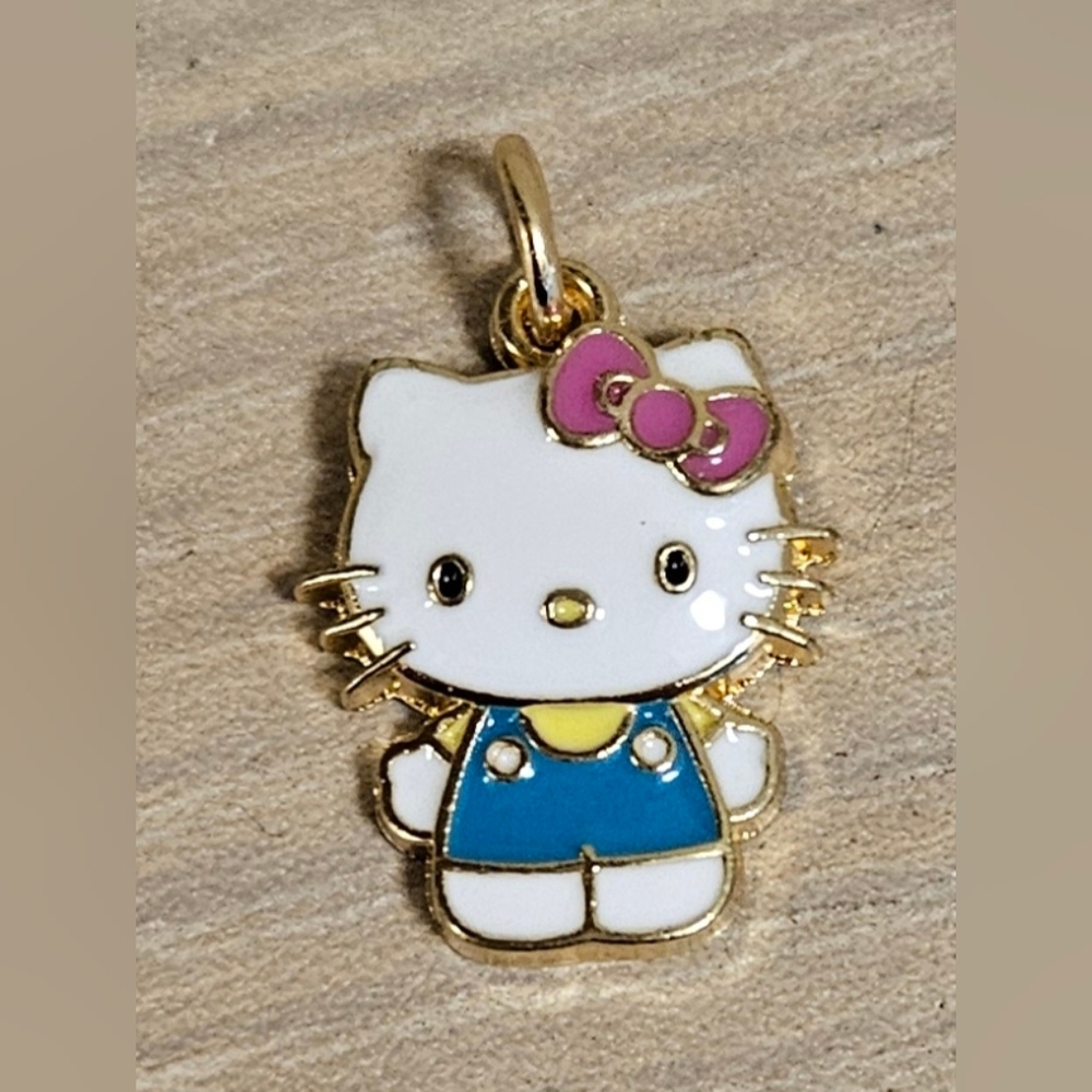 Hello Kitty Classic Enamel Charm Pendant Charm Gold Tone